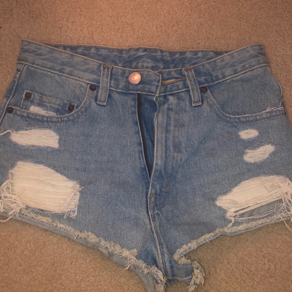High waisted denim shorts from BDG